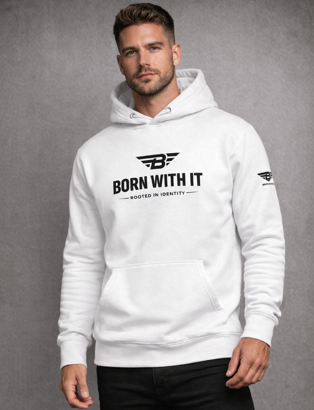 ORGANIC COTTON HOODIE: BORN WITH IT BY DESIGN