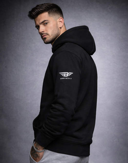 COTTON BLEND HOODIE - BORN WITH IT